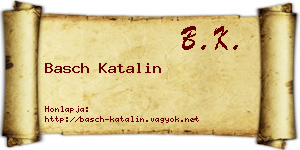 Basch Katalin névjegykártya